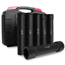 6.75 Inch Long Extended Length Impact Socket Set 12 Inch Drive 6pcs