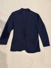 J Crew Ludlow Somelos Unstructured Stretch Cotton Blazer Blue 38R