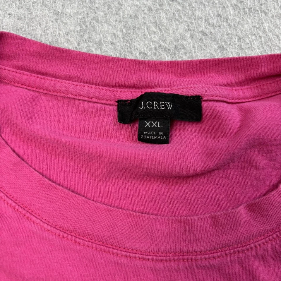 J Crew Dress Women 2XL Pink Tiered Ruffle Hem Short Sleeve Cotton Babydoll Tunic - Image 3 of 4