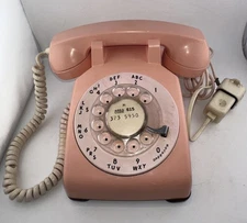 BELL SYSTEM 1959 PINK Western Electric ROTARY PHONE Telephone CD500 Untested