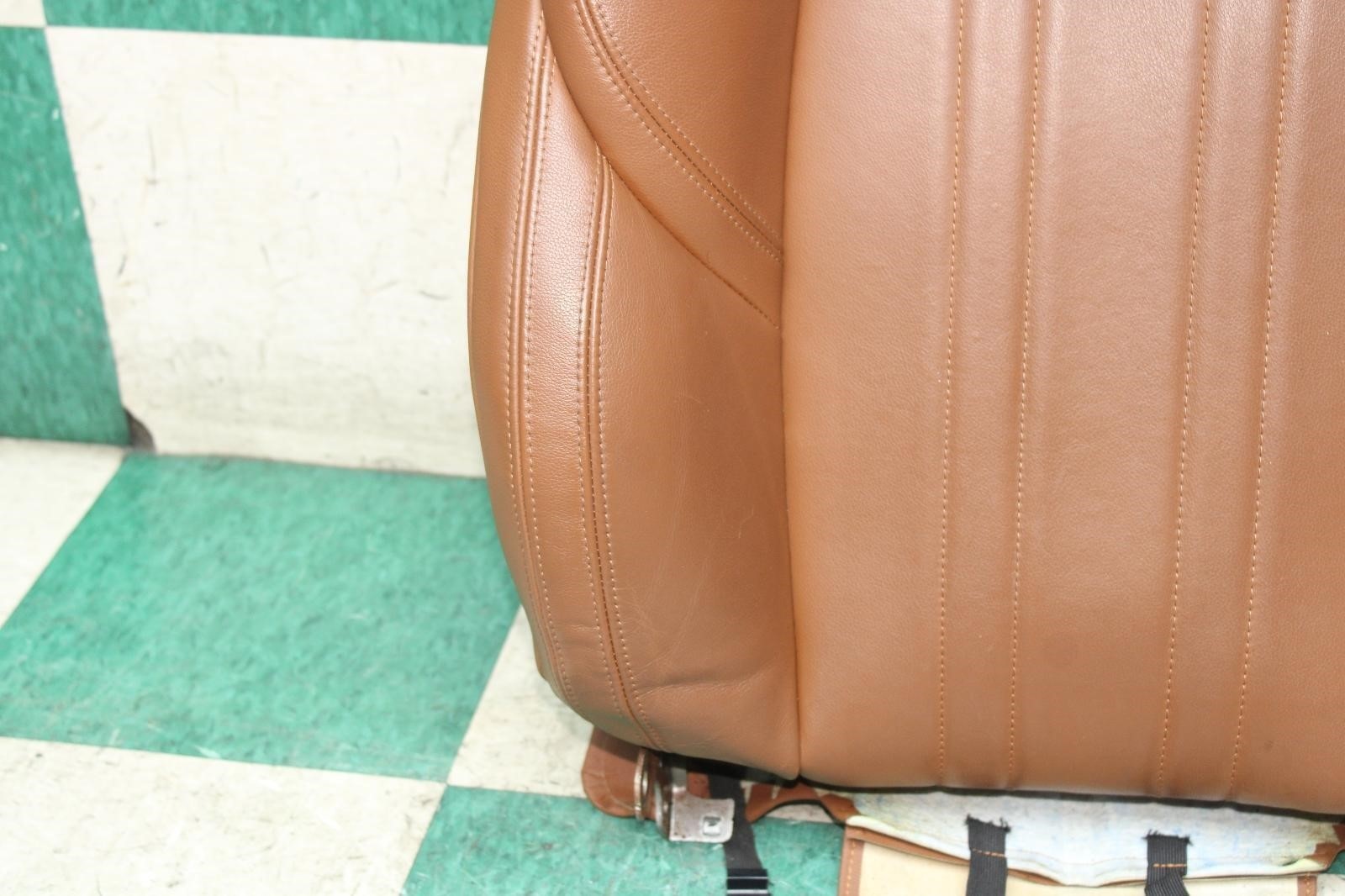 14-17 Ghibli Brown Leather Front Passenger RH Seat Upper W/Headrest Crash Bag OE