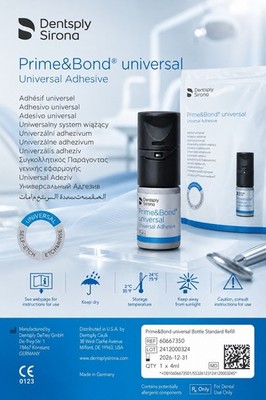 Dentsply Sirona Prime&Bond Universal Dental Adhesive 4mL Refill 60667350
