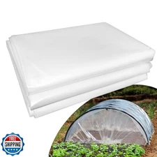 LSGCQ 6 mil Greenhouse Plastic Film Sheeting Cover 16 x 26 Ft UV Resistant Cl