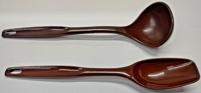 Foley Laddle and Spoon Brown Vintage Kitchen Utensil