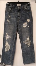 FREE PEOPLE WE THE FREE CRVY STRAIGHT DISTRESSED JEANS SZ 30