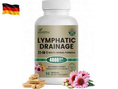 VivoNu 21-in-1 Liposomale Lymphdrainage Kapseln, 45-Tages-Vorrat, 4800 mg