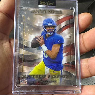 Wild Card Matte Metal Matthew Stafford Los Angeles Rams 5/5 Serial # /5