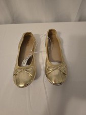 The Children's Place Big Girls Youth Girls Soft Gold Ballet Flats 3037930 Size 4