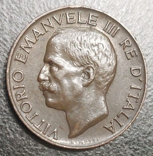 1922 R ITALY Vittorio Emanuele III 5 Centesimi XF KM 59 - Picture 2 of 2