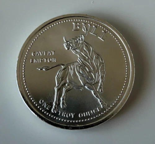 Bear vs. Bull 1 OZ Silver Round .999 Fine Silver One Troy Ounce