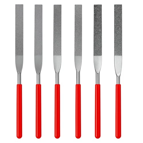 ToolTreaux 6pc Diamond Coated Flat File Set, 40 to 600 Grit