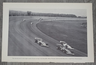 1974 2nd JEWEL TRIPLE CROWN AUTO RACING SCHAEFFER 500 POCONO INTERNATIONAL Print