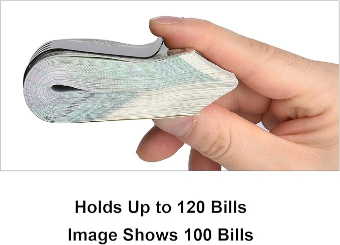 Money Clip Spring Steel Cash Clips Large Capacity Minimalist Front Pocket Wallet
