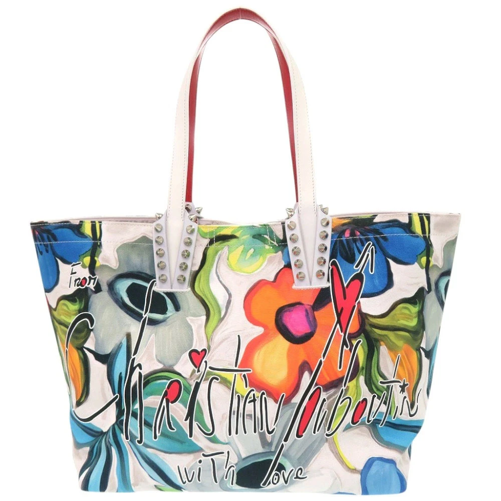 レインボー　ルブタン バッグ Christian Louboutin Women's Leather Exterior White Bags & Handbags