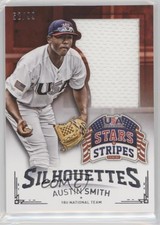 2015 Stars and Stripes Jumbo Swatch Silhouettes Jerseys 52/99 Austin Smith 0s3