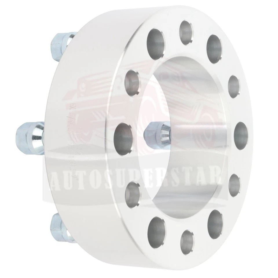 2 Pcs 2" 50mm 6x5.5 108mm Wheel Spacers 14x1.5 Studs For GMC C2500 4.3L  5.0L - Imagem 3 de 4