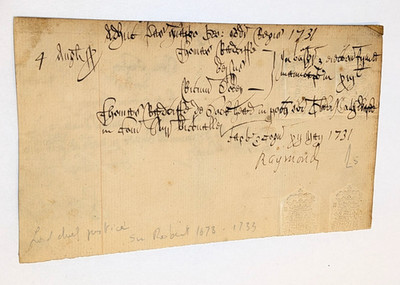 1731 British Legal Document Sir Robert Raymond Lord Chief Justice Manuscript