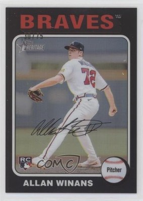 2024 Heritage High Number Chrome Black Border 30/75 Allan Winans Rookie RC 1h0p