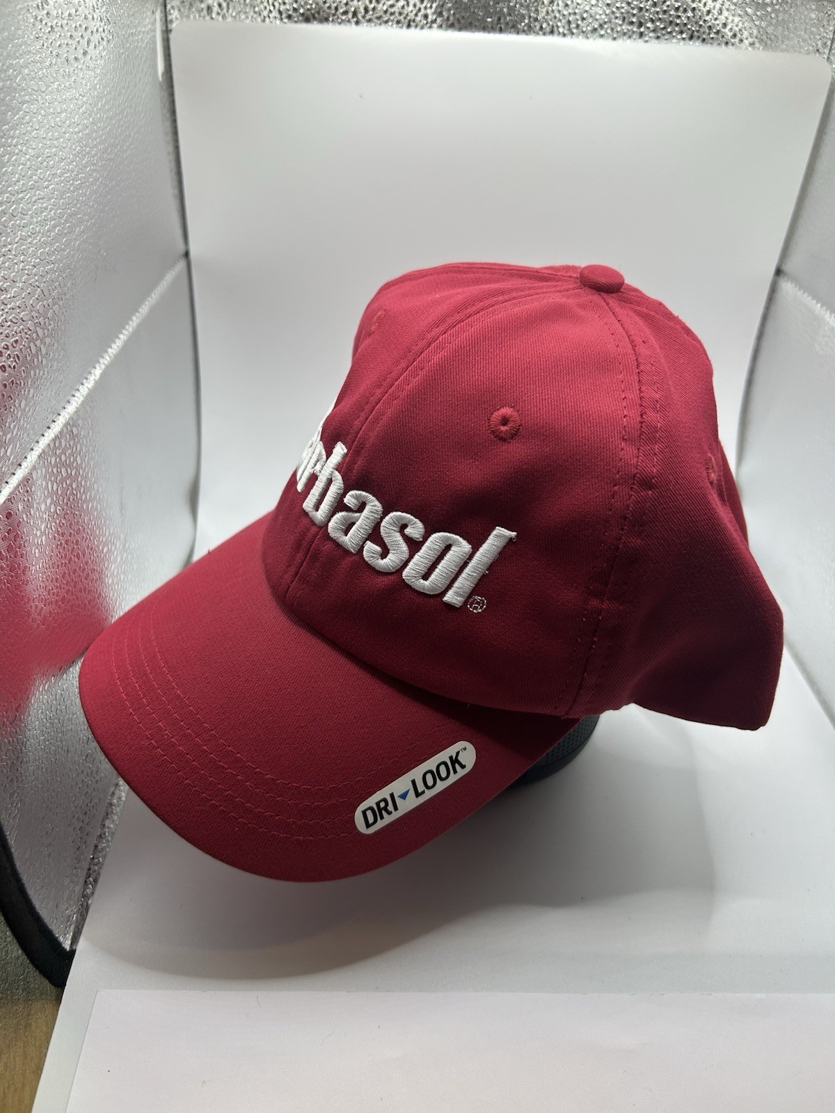 Barbasol Strapback Adjustable Baseball Cap Hat Red - image 2