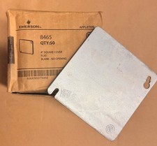 4" Square 4x4 Junction Blank Cover PICK QTY Appleton Topaz Southwire Flat Steel