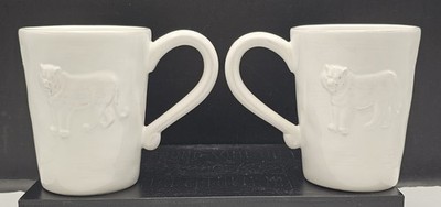 Set of 2 TRS White Tiger Relief Coffee/Tea Mug