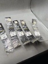 Lot Of 5 Assorted Bronze Bait Holder Snelled Fish Hooks Brand New