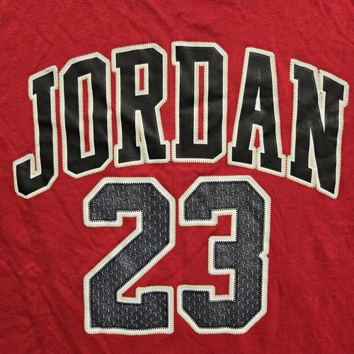 Air Jordan Shirt Youth Boys Size XL 13-15 Yrs Red #23 Chicago Bulls Short Sleeve - Picture 6 of 8