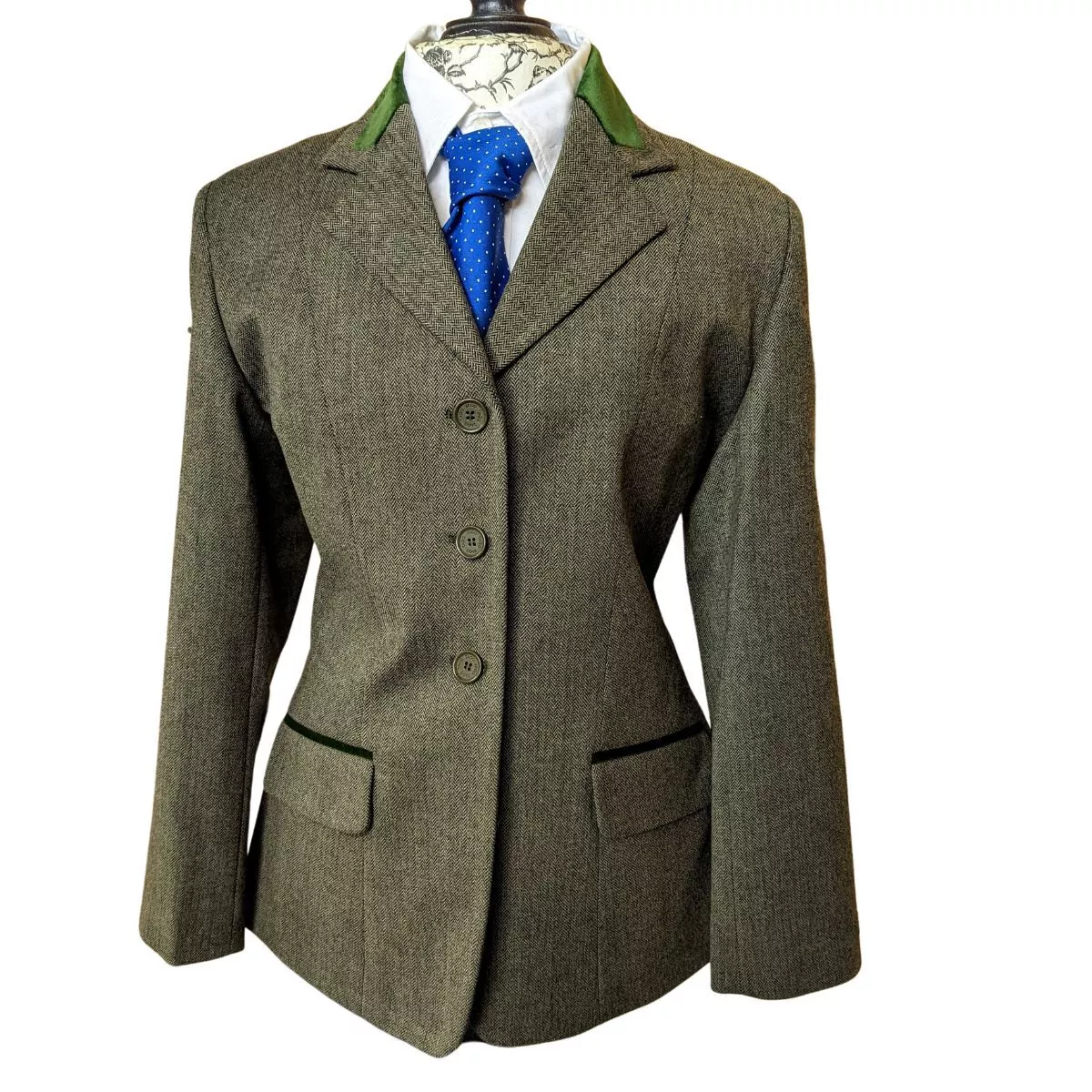 Tagg Maids Tweed Show Jacket - Koln Rider Moss Green Hacking