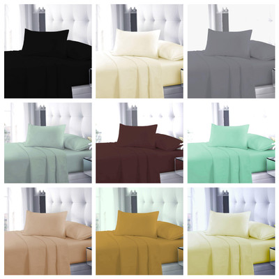 100% Polycotton Flaches Laken Weiche Bettlaken & Kissenbezüge Separate Alle Größen Laken