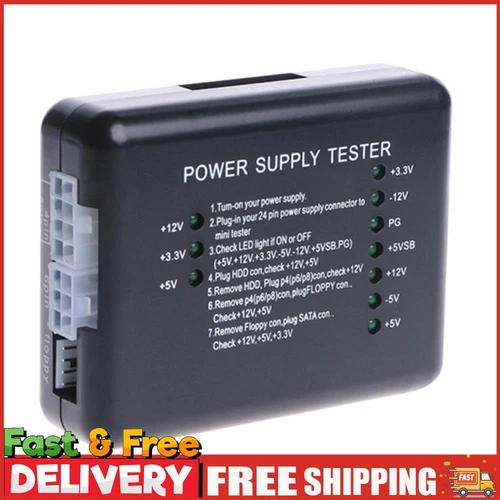 Supply Tester Checker Meter PC Computer Power Supply Measuring Diagnostic Test