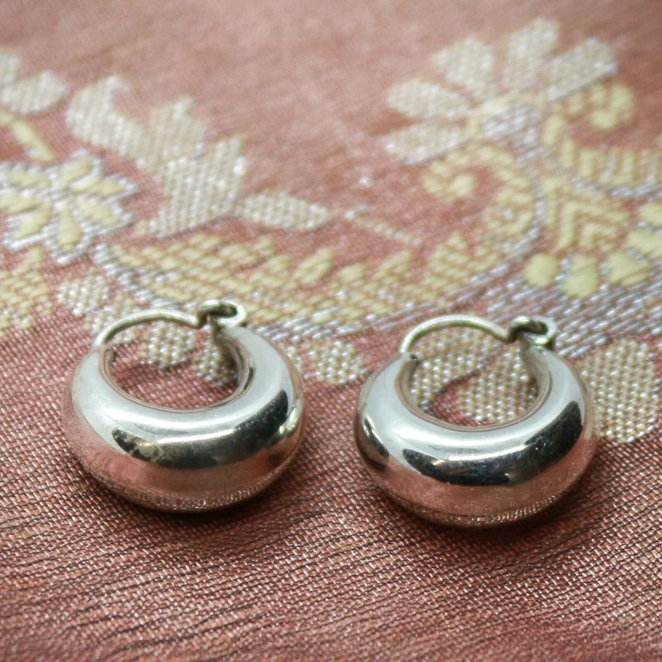 Kleine Creolen Sterling Silber 925 Ohrringe Kreolen Ohrhänger Klein J - Bild 3 von 3
