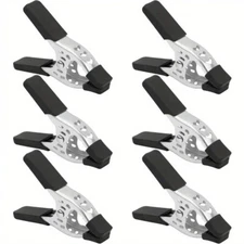 6" Black Heavy Duty Metal Spring Clamp, w/ PVC Tips & Handles by ContractorsX