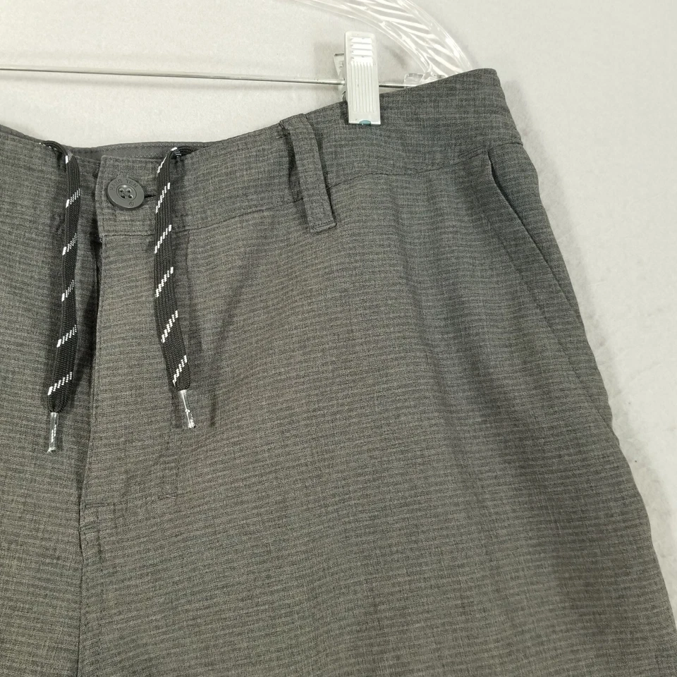 Hang Ten Pantalones Cortos Hombre 36 x 10.5 Negro Raya Híbrido Natación Surf Playa Surf Exterior Foto 3 de 4