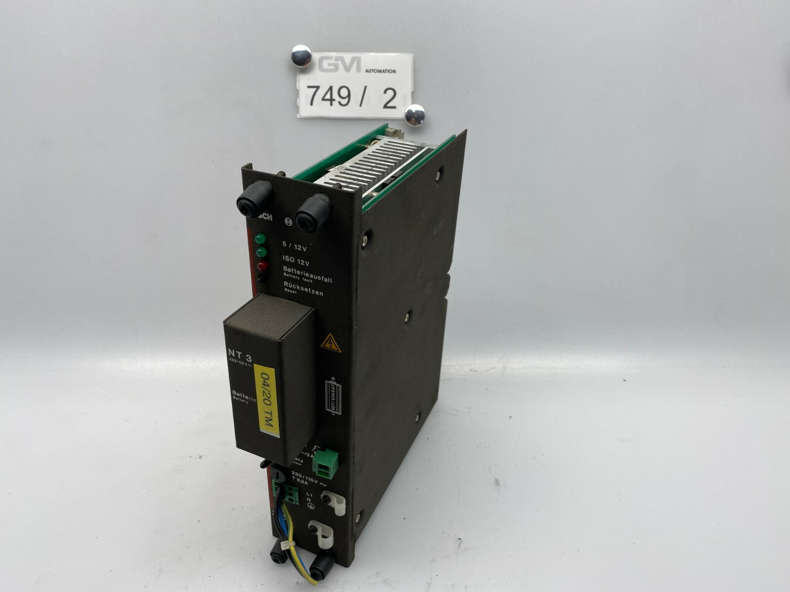 Bosch NT3 Power Supply 062309-406 CL 300-500 Battery 04/20 Power Supply