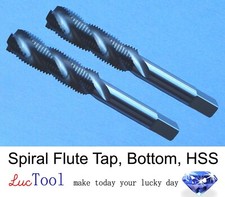 2 PC of 3/8-16 UNC Spiral Flute Tap Bottom GH3 Limit 2 Flute HSS Uncoat Thread