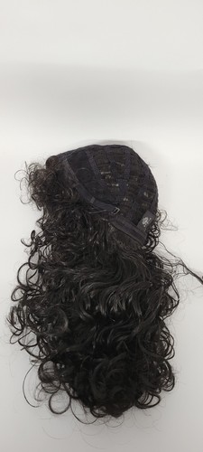 Long Natural Curly Layered Wig bang Wet Black Bouncy Daily Fashion Retro -Sepia - Picture 7 of 10