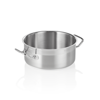 Bratentopf Topf Kochtopf Aus Edelstahl 4,5 L 24X11 Cm Neu