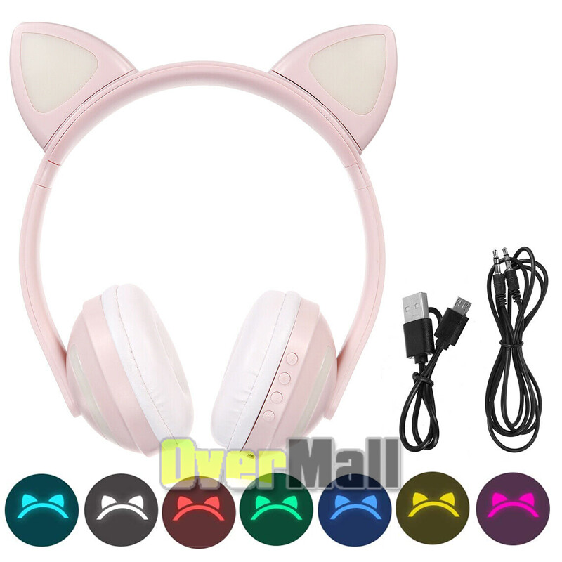 Pro Gamer Cat LED Headset with Mic for PC Laptop-image