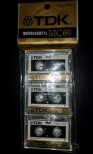 TDK microcassette MC60 3 pack sealed package