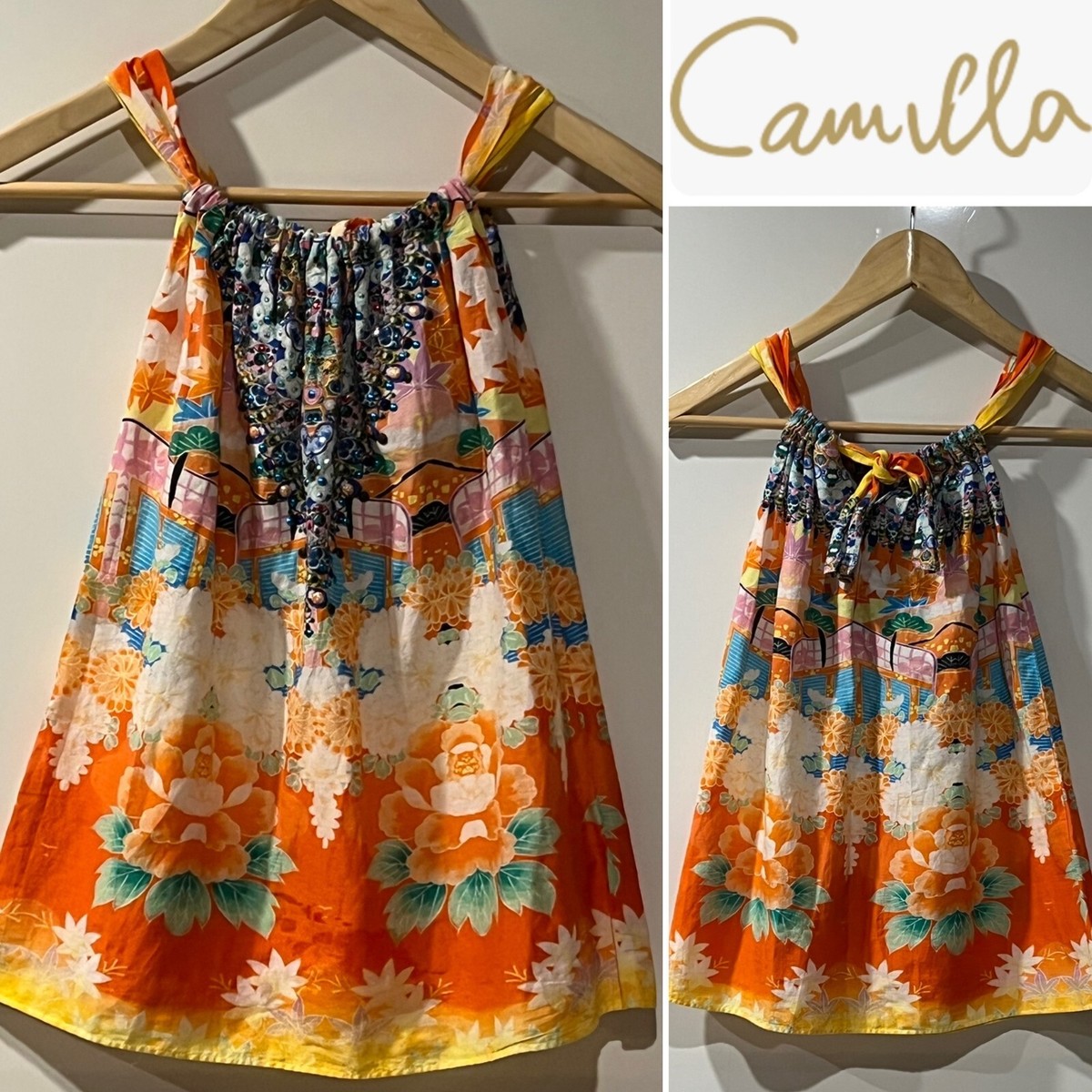 CAMILLA Kids $149 12-18mth "Beach Shack" Babies Frill Sleeve, Cotton Dress  | eBay