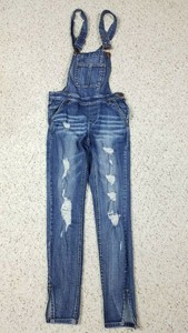 dollhouse Womens Plus Size Destructed Skinny Overall