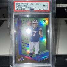 2018 Panini Donruss Elite Josh Allen - Gold Aspirations Die-Cut 02/24 - PSA 9