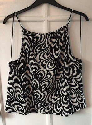 Matalan Black And White Mono Top Size 14 Nwt