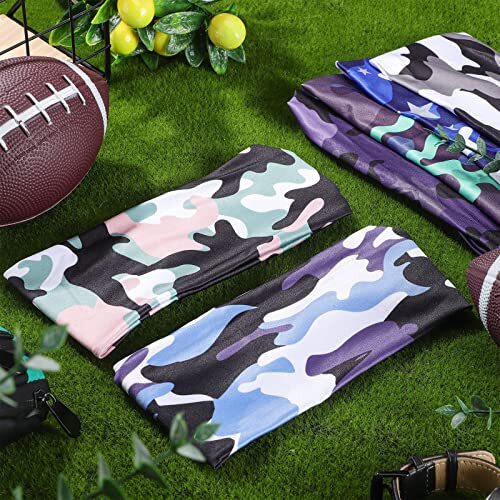 6 Pcs Kids Boys Headbands for Boys Athletic Sweatbands Boys Camouflage - Picture 2 of 6