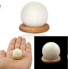 A+ Mini 20MM Natural White Agate Stone Rock Aura Healing Power Charged Sphere