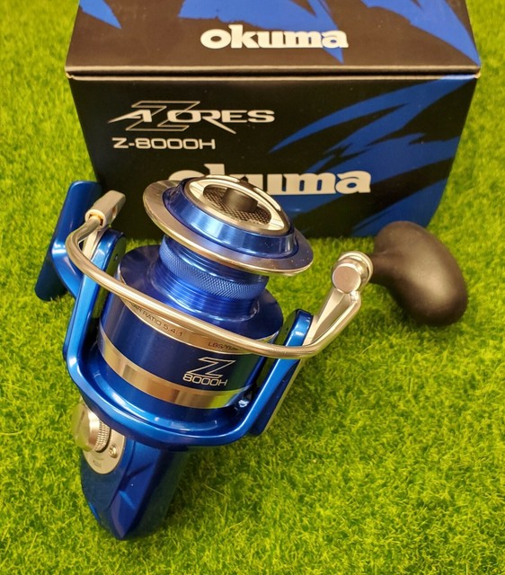 Okuma Azores 8000 Saltwater Spinning Reel 6bb 1rb Z 8000h Blue For Sale Online Ebay