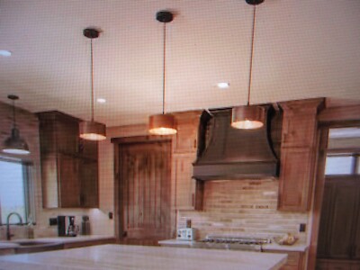 Premier Copper 1-Light Hammered Copper Ceiling Mount Pendant Oil Rubbed Bronze