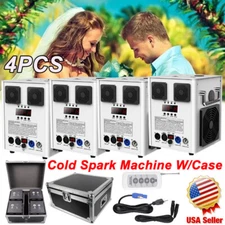 4PCS 700W Cold Spark Machine Firework Stage Effect DMX Wedding with Flight Case