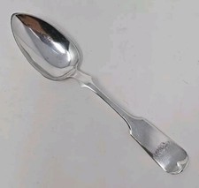 R & W Wilson Silver Serving  Spoon 9" Philadelphia 1825-46