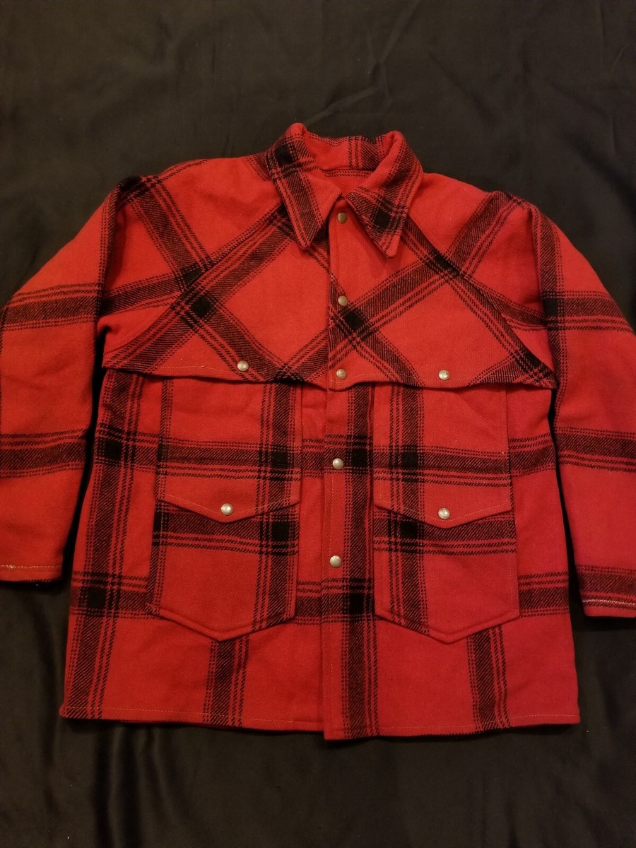 ジャケット・アウター 1950's Hercules W Mackinaw Jacket VTG 50s Mackinaw Cruiser Hercules Sears Wool Plaid Jacket M